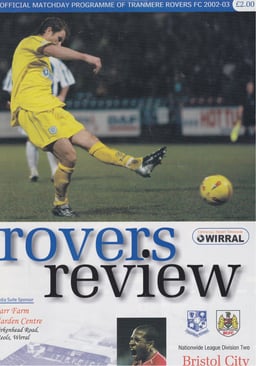 Tranmere Rovers v Bristol City Match Programme 2003-01-18